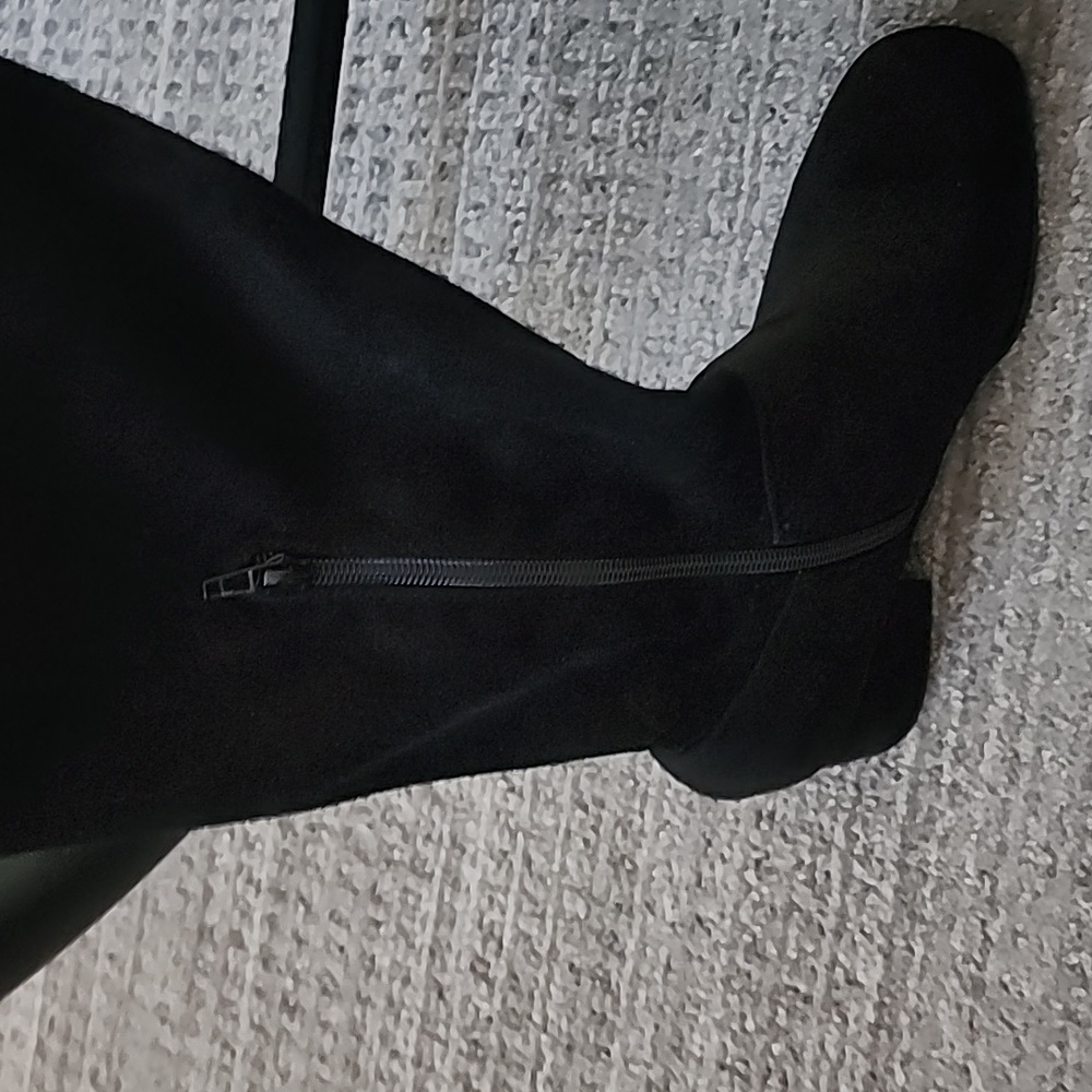 Christian Siriano for Payless - Over The Knee Suede Boot - Charcoal - - Picture 4 of 11